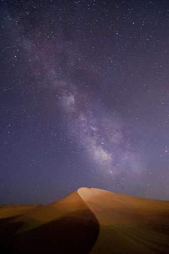 dunes Milky Way Landscape over the desert dunes