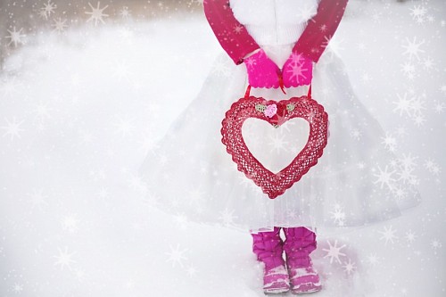 tutu Romantic girl in the snow