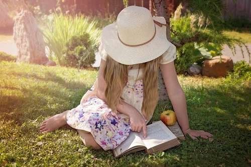 Girl reading in the park