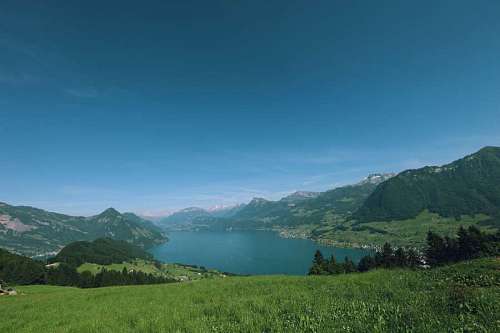 switzerland Mountains of Switzerland – View from summer time of the Swiss mountain.