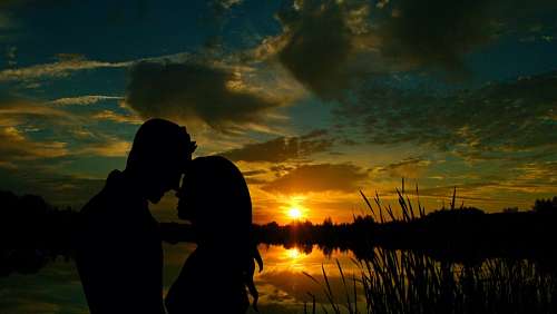 Couple at sunset