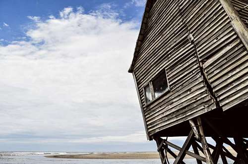 Abandoned house on a beach in South America 