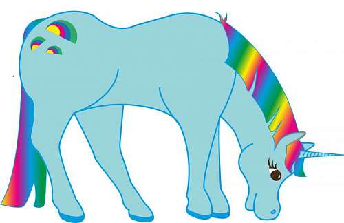 Multicolored unicorn