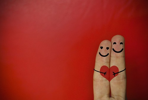 Love concept fingers in love