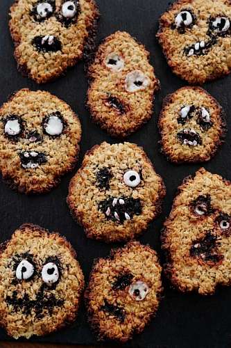 ghost Cookies with scary figures on Halloween