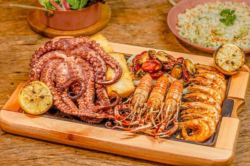 Chopped, with octopus and prawns
