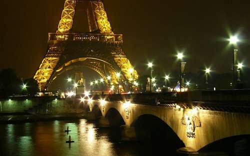 Eiffel Tower night city