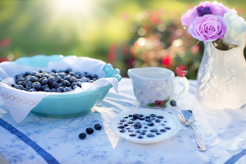 blueberries Blueberry Cream Breakfast