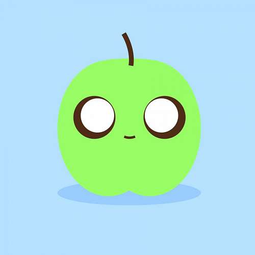 kawaii-unicorn-images Green apple kawaii
