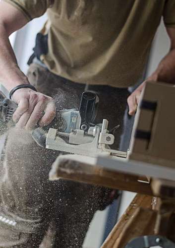 close-up of a saw cutting wood