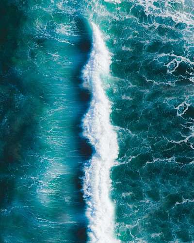 Wave crashing off the shores of Hawaii