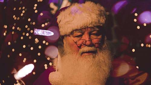christmastime Portrait of Santa Claus at Christmas