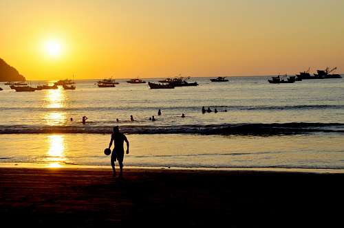 ecuador-religion Soccer at beach