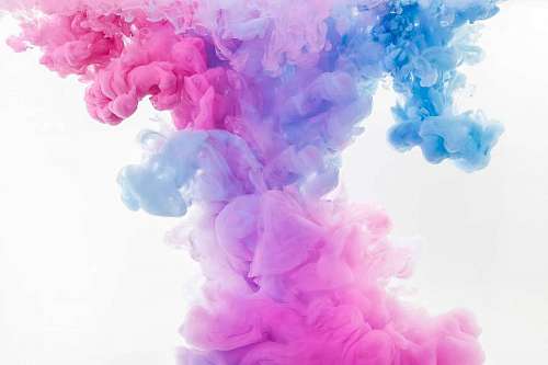 Pink and blue ink for background
