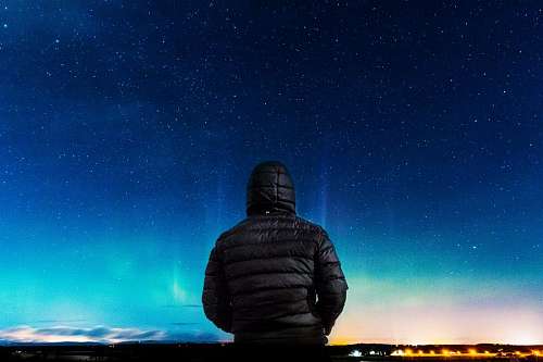 Man watching the stars
