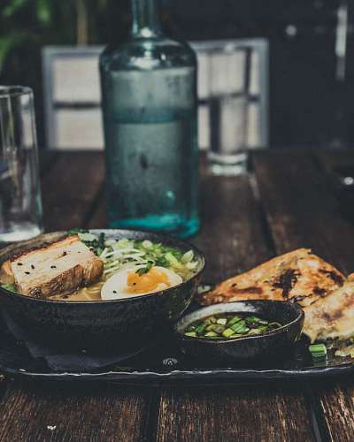 boys Ramen soup with noodles