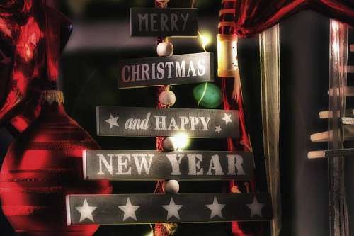 christmastime Christmas and New Year poster with Christmas background