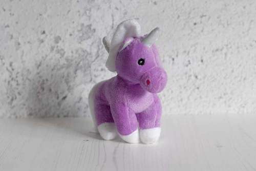 Infant unicorn violet plush toy