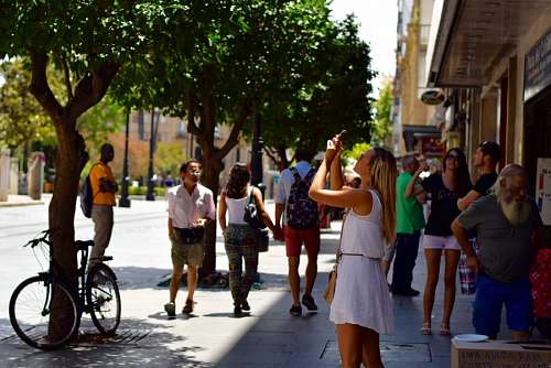 Woman taking photos
