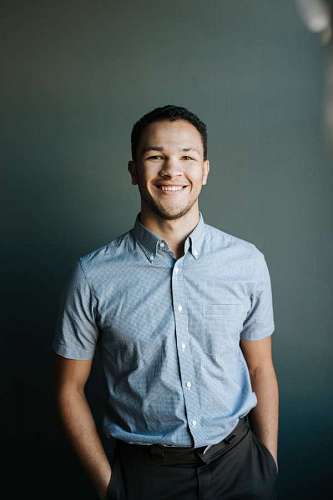 crossing Young man smiling looking at the camera
