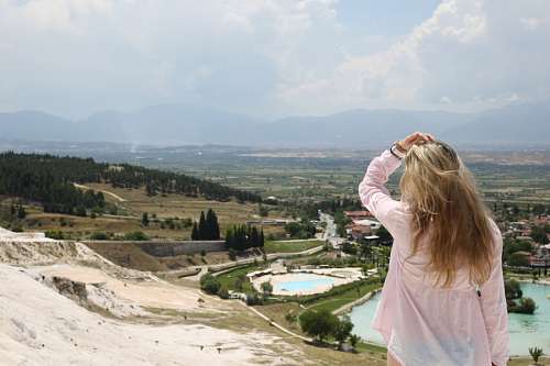 Woman watching the skyline