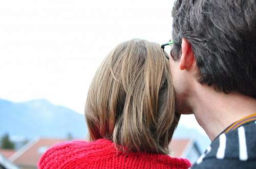 Loving man with his wife
