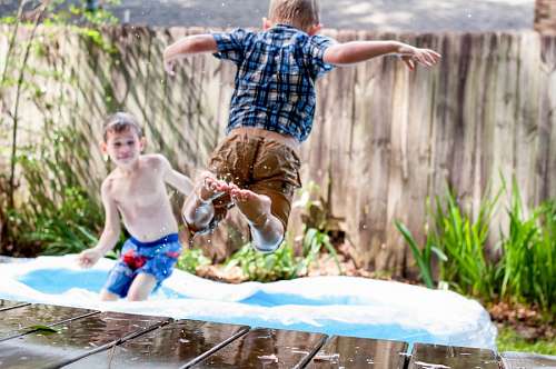 Kids Playing at summer