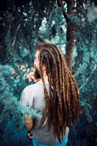 dreadlocks Man in the nature