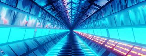 Empty lighted corridor