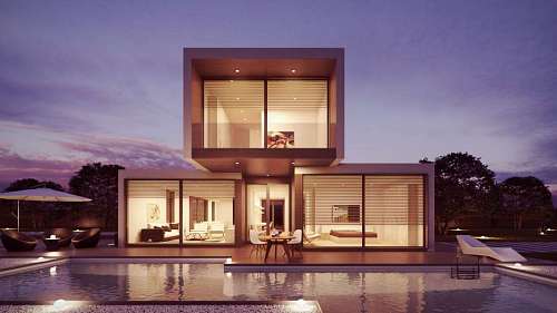 residential Modern house with pool