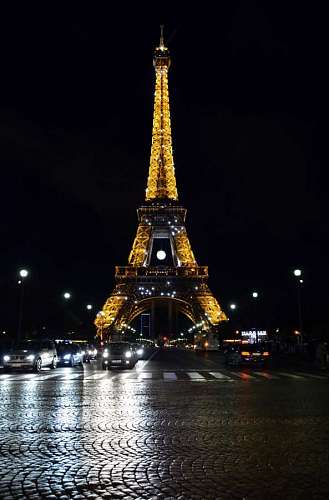 Eiffel tower at night