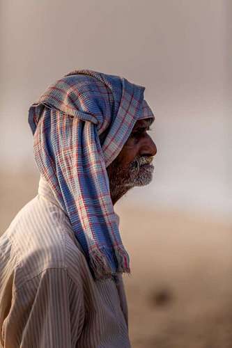 india Portrait of an old Arab man