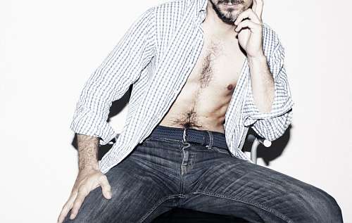 jean-shirt Male model