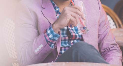 check-up Man drinking a Gin Tonic cocktail