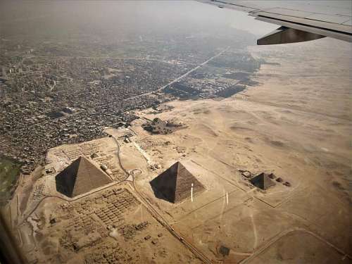 civilization The pyramids of Egypt Seen from a plane
