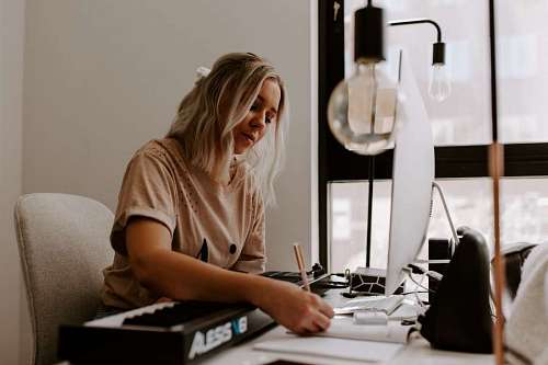 executives woman working at her desk