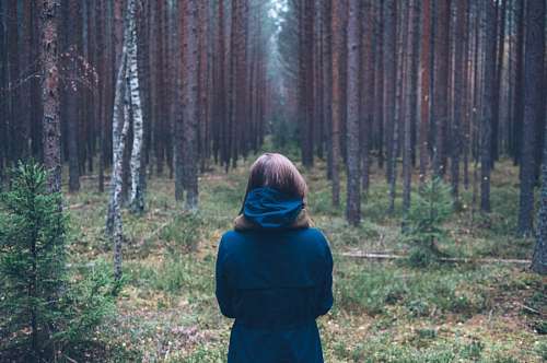robe Woman in forest