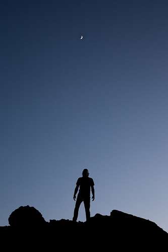 benjamin-harrison Man watching the moon