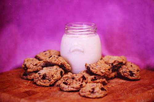 Milk with cookies