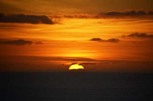 cloudy-day Sun in the sunset  
