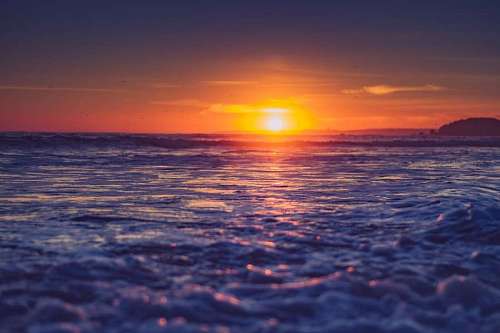 Sunset at sea