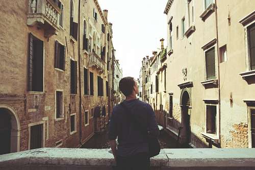 Man looking at the river