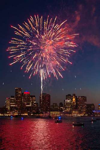 fourth Fireworks at night