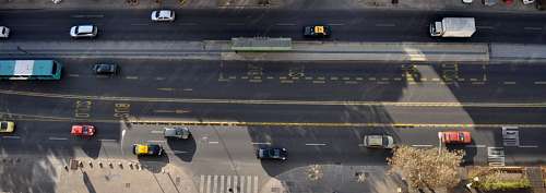 overhead-view transit