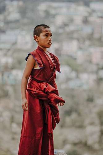 close up of a little buddhist monk