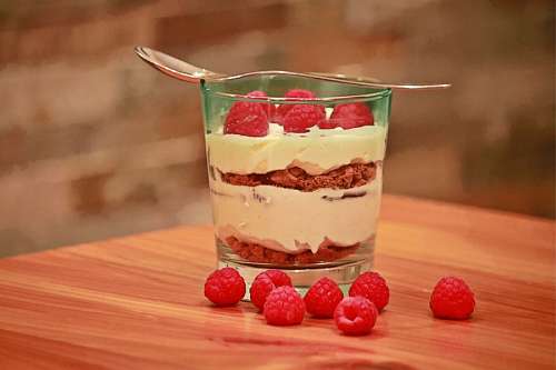 raspberry Yogurt with raspberries