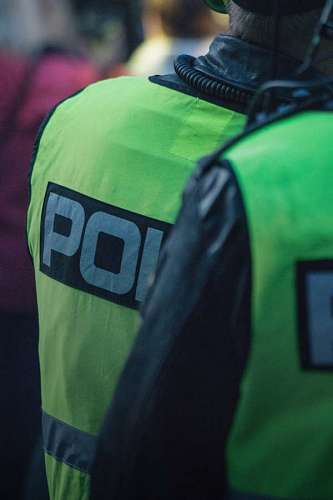 officer-military-rank close-up of a police vest