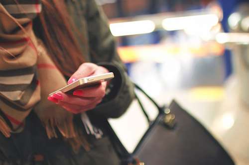 Woman with cellphone
