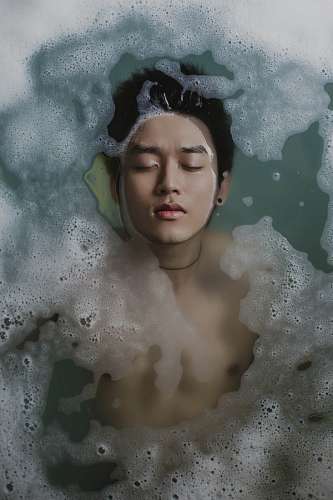 toy Man taking a bath