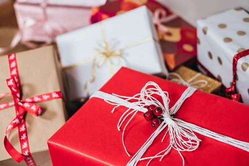 christmastime Christmas gift boxes Background